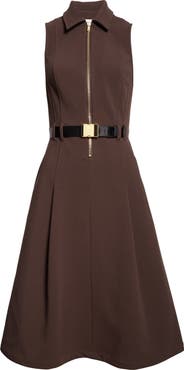 L
AGENCE Kylo Belted Sleeveless Shirtdress