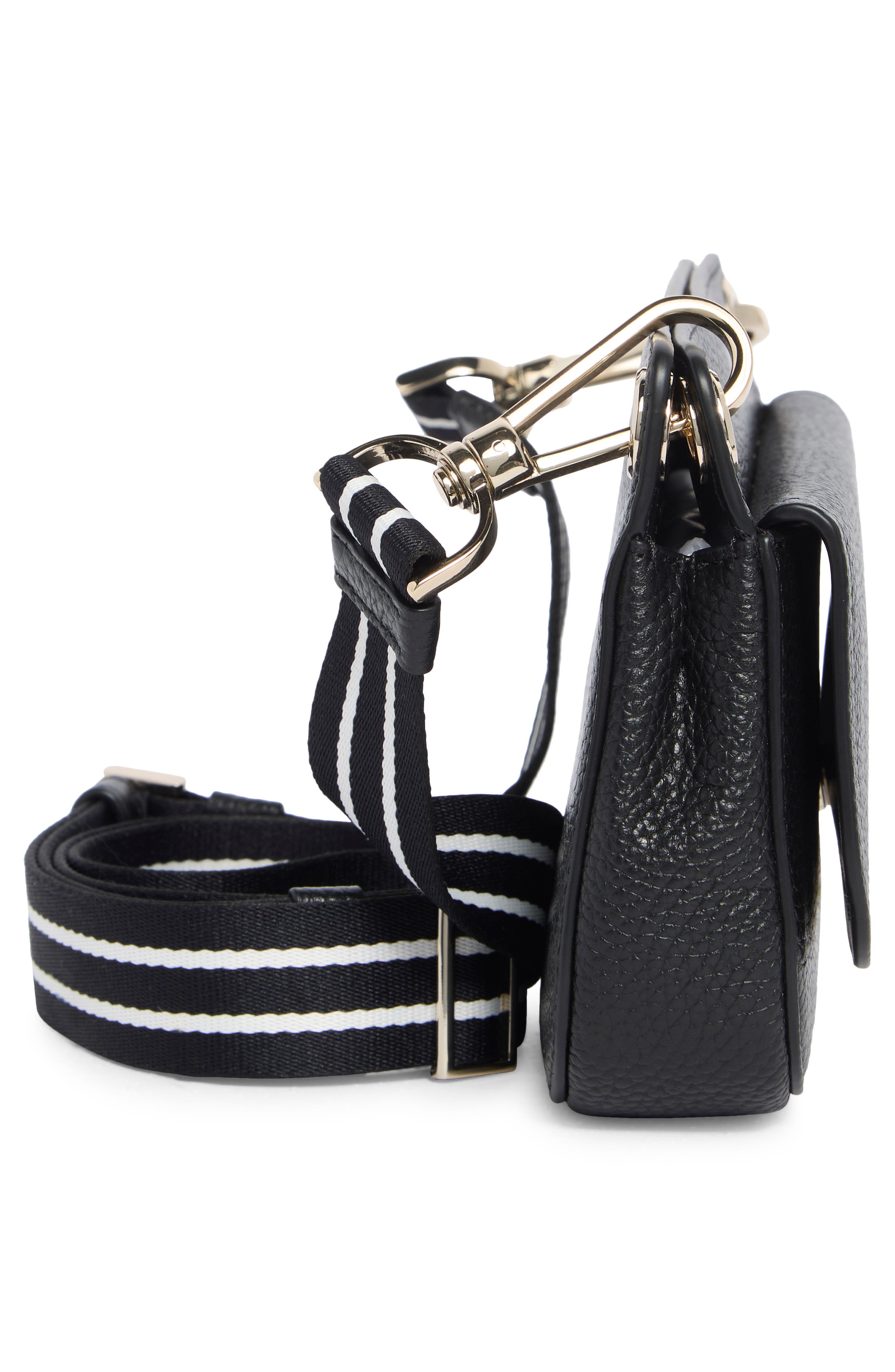 Kate Spade New York small flap crossbody bag and pouch, Alternate, color, Black