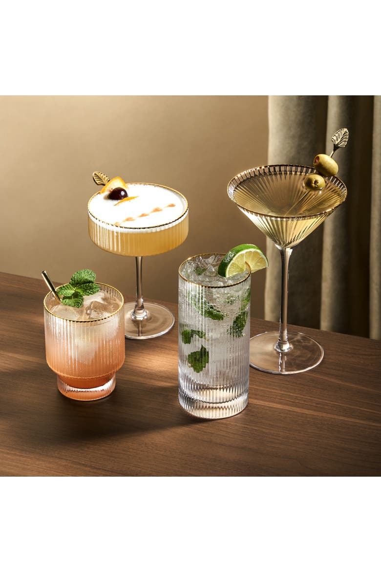 Meridian Crystal Highball Glasses Set of 2, Alternate, color, Clear