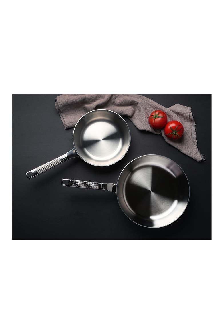 Selects 2-Piece Open Fry Pan Set, Alternate, color, STAINLESS STEEL