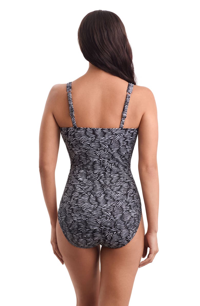 ShapeSolver Sport Shirred Bodice Tank Chlorine Resistant One-Piece Swimsuit, Alternate, color, Shifting Shape