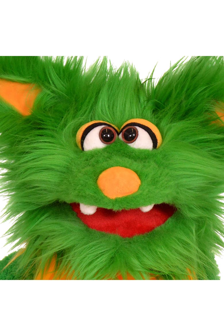 Rocky The Green Friendly Monster 16 Inch Plush Hand Puppet, Alternate, color, Green