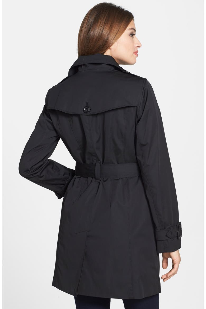 Double Breasted Trench Coat with Detachable Liner, Alternate, color, BLACK