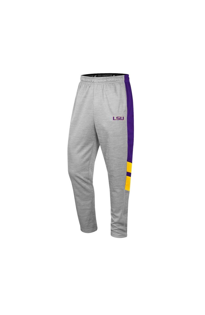 COLOSSEUM Men's Colosseum Heathered Gray/Purple LSU Tigers Bushwood Pants, Alternate, color, 