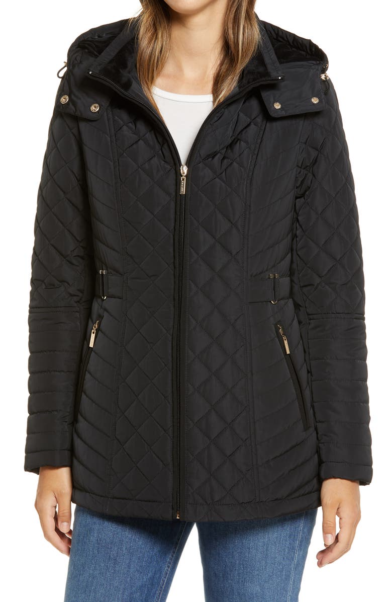 Gallery Quilted Hooded Jacket, Alternate, color,