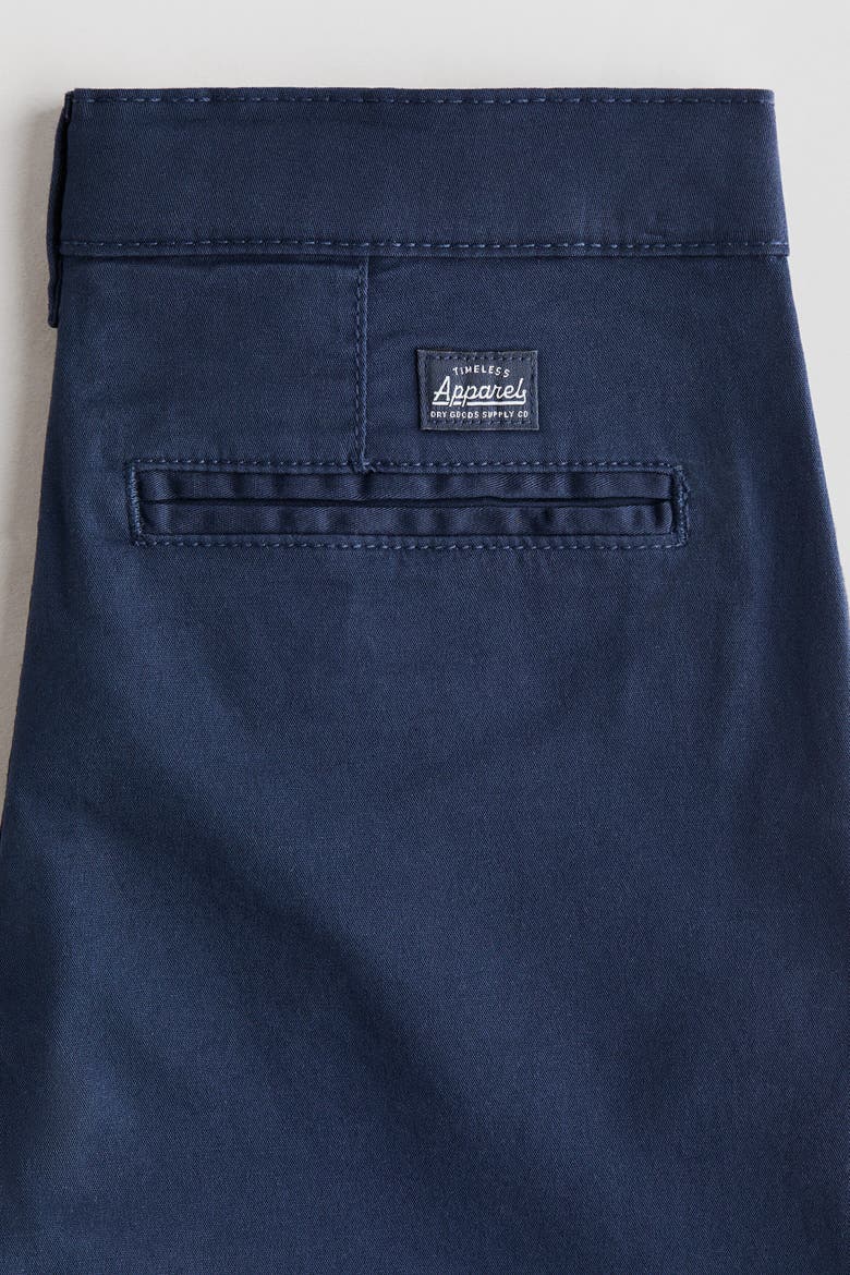 Cotton Chino Shorts, Alternate, color, Navy blue