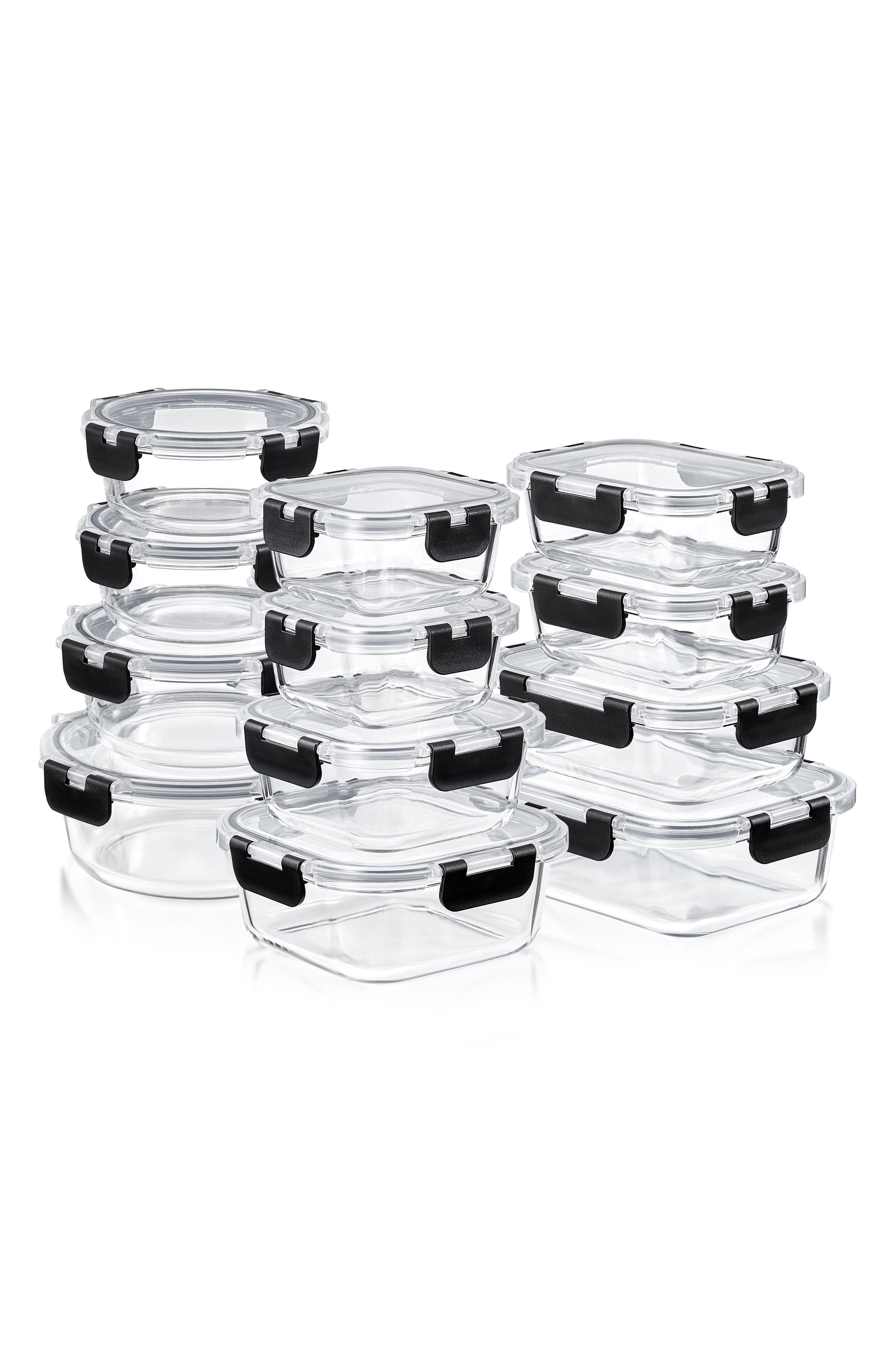 SORBUS 12-Pack Glass Food Prep Storage Containers