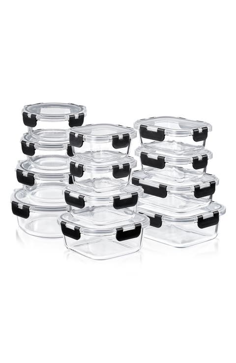 12-Pack Glass Food Prep Storage Containers
