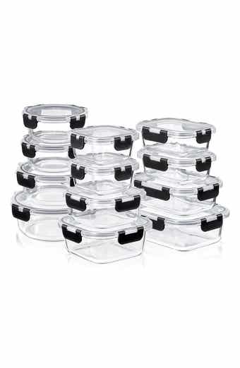 SORBUS 12-Pack Glass Food Prep Storage Containers