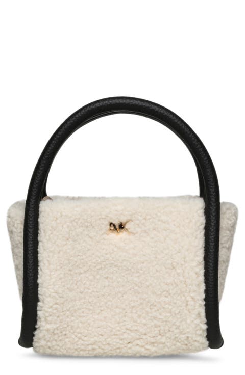 Mini Top Handle Faux Fur Satchel