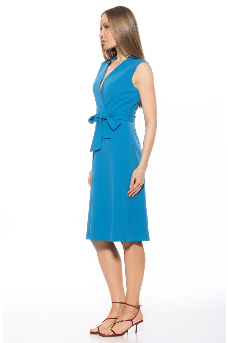 Dane Tie Waist Midi Dress, Alternate, color, LAPIS