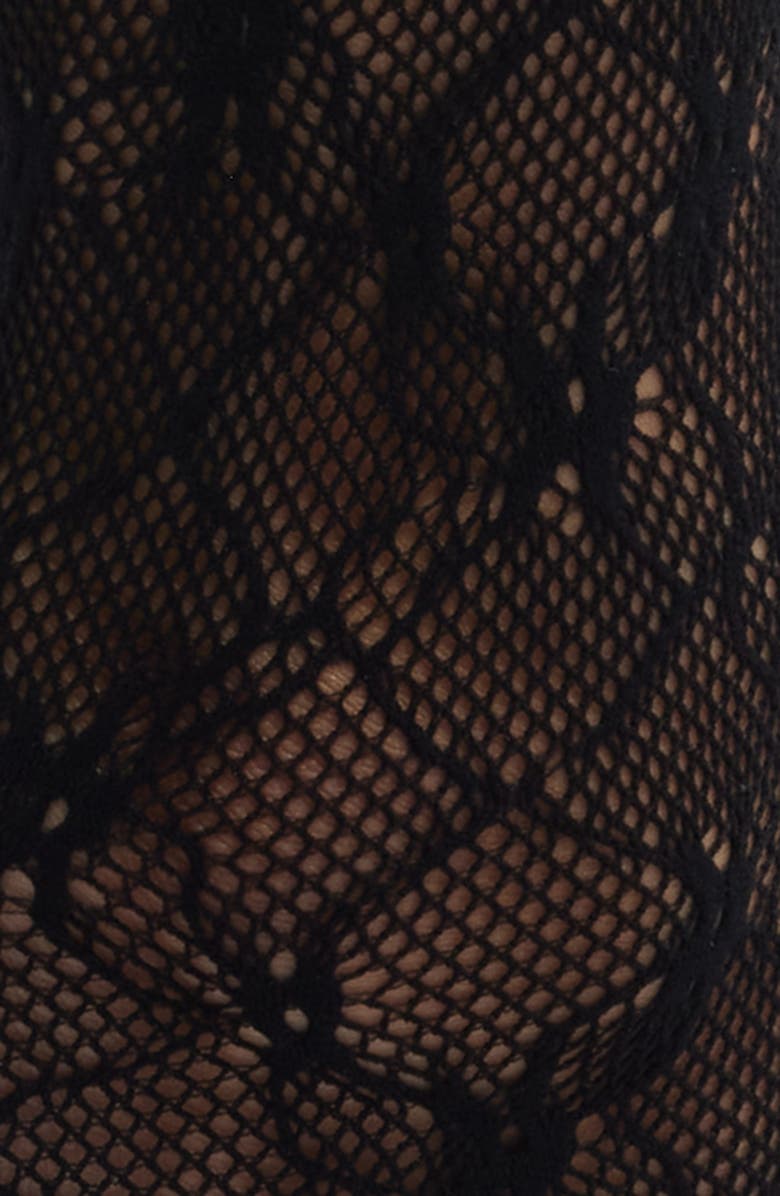 Stems Love Lace Bow Socks, Alternate, color, Black