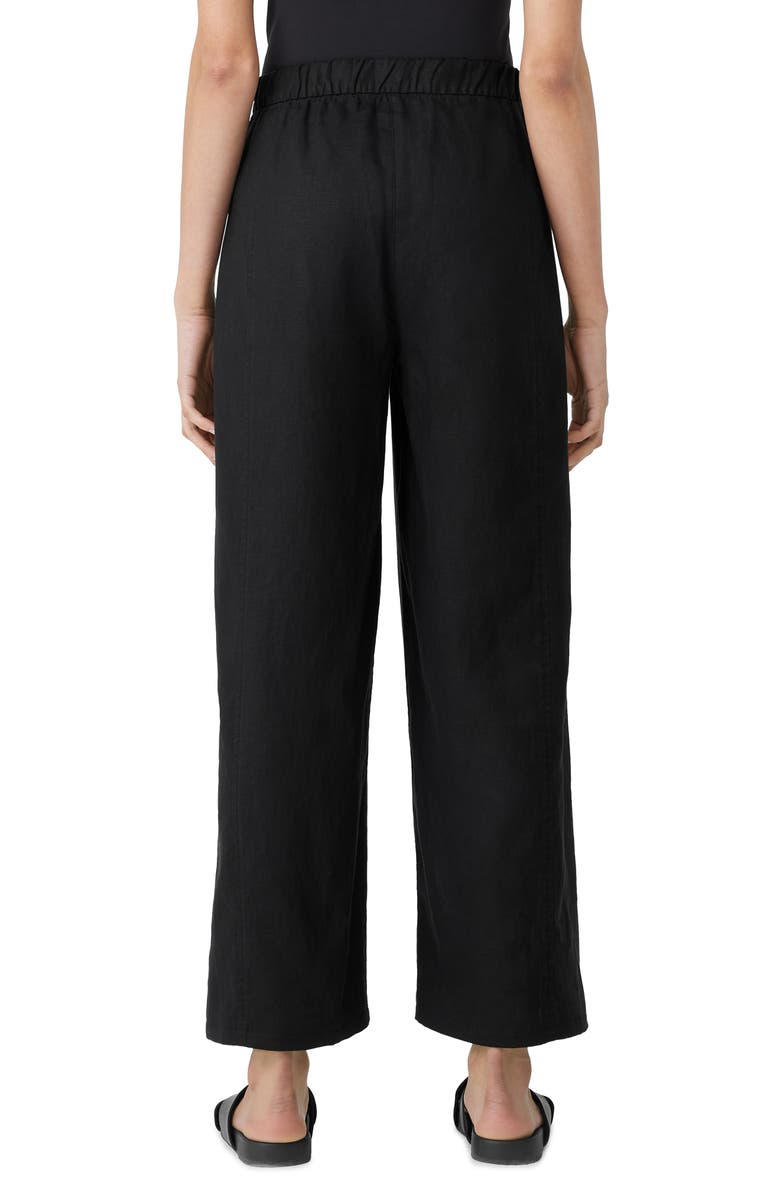 Eileen Fisher Wide Leg Organic Linen Ankle Pants, Alternate, color, 
