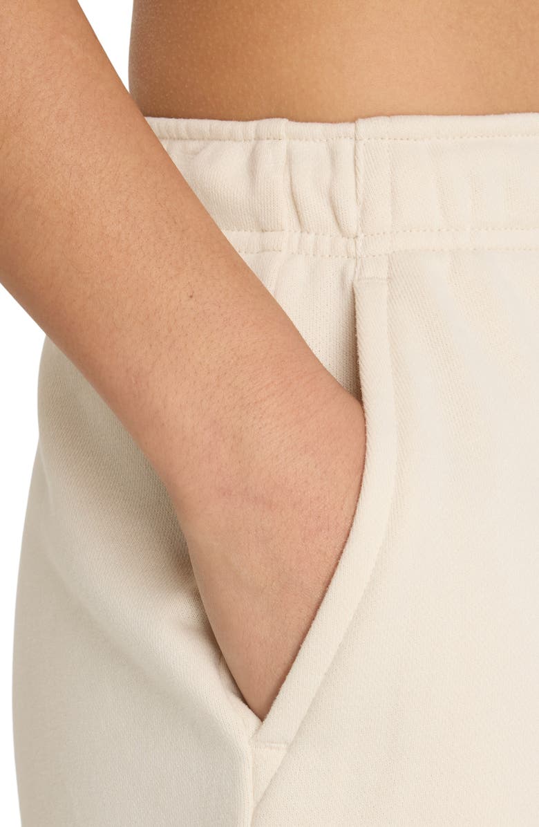 New Balance Coastal Fleece Cotton Blend Drawstring Shorts, Alternate, color, Linen