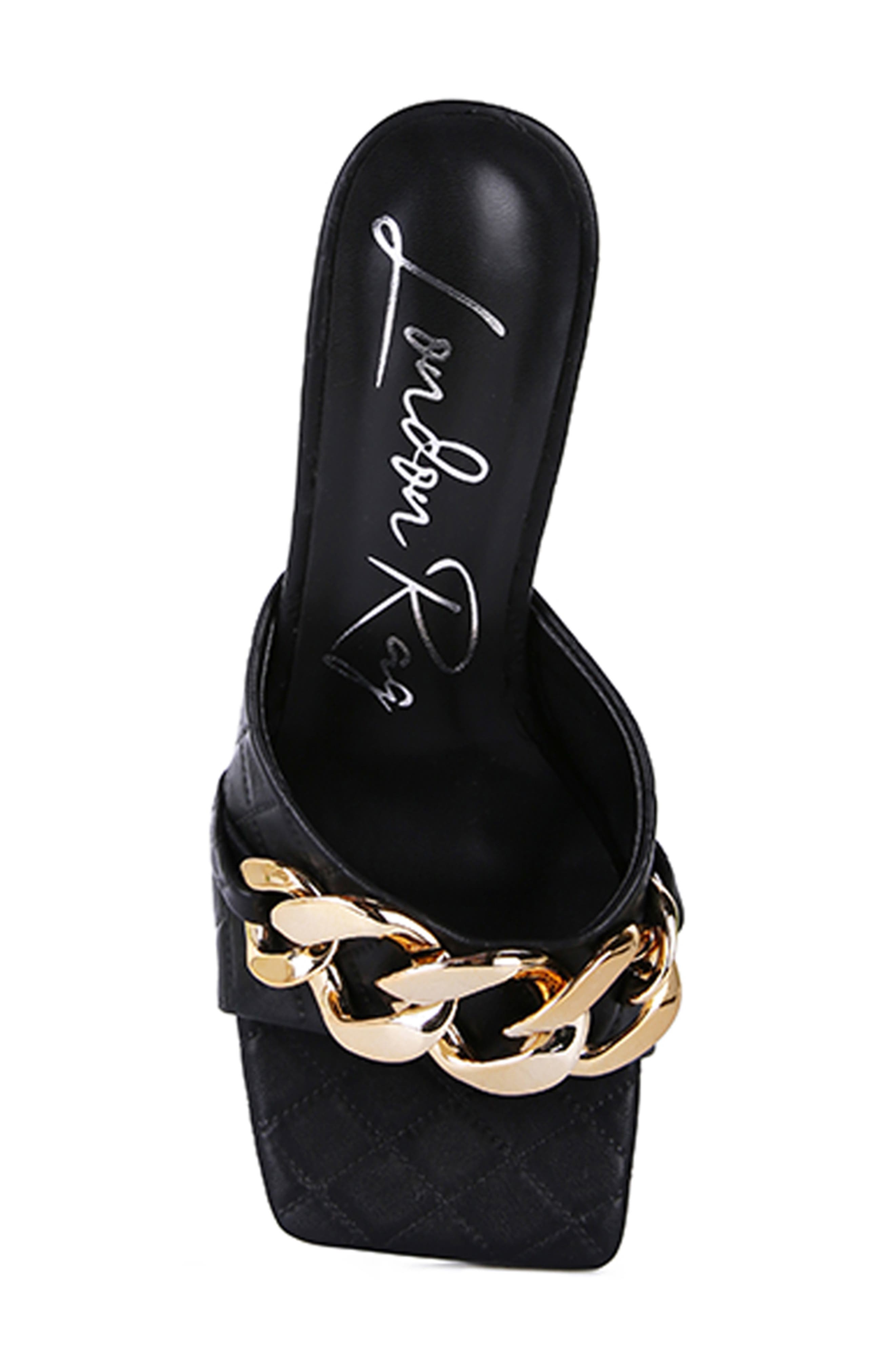 LONDON RAG Mermaid Quilted Chain Sandal, Alternate, color, 