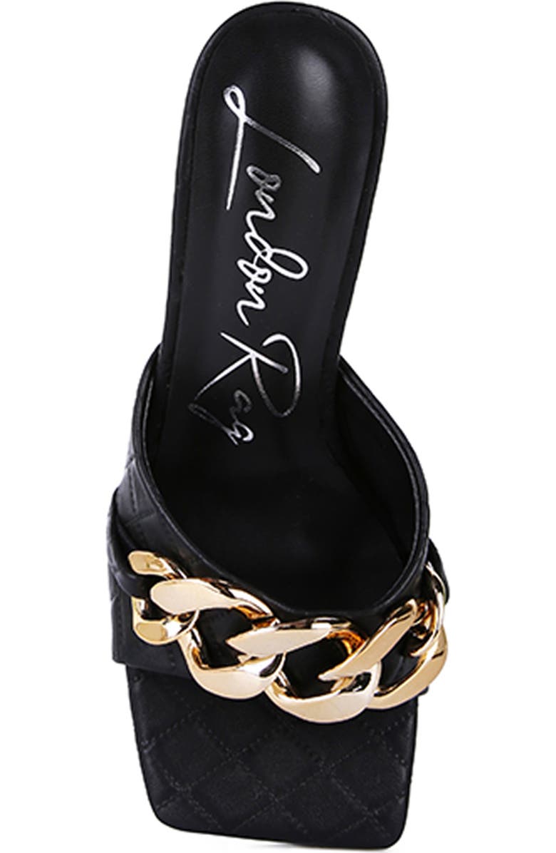 LONDON RAG Mermaid Quilted Chain Sandal, Alternate, color,