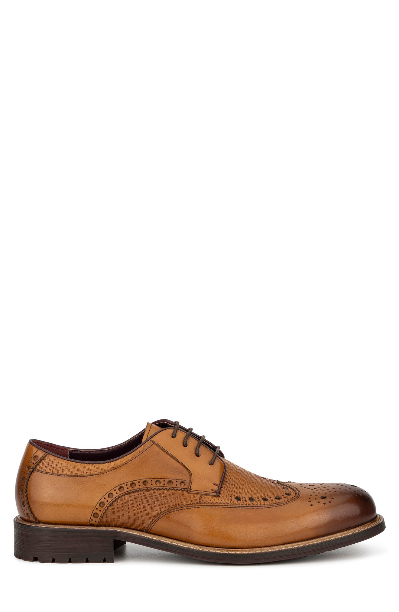 Phillip Leather Wingtip Derby, Alternate, color, TAN