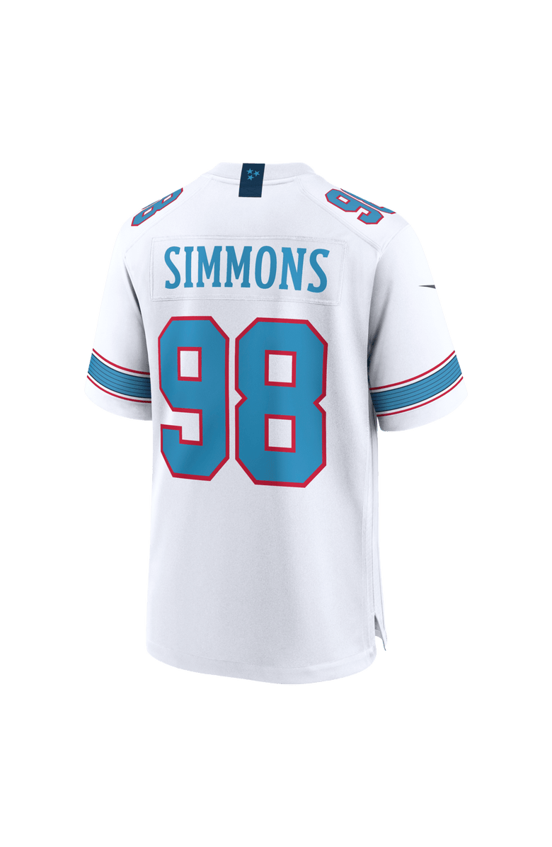 Nike Men's Nike Jeffery Simmons White Tennessee Titans Game Jersey, Alternate, color, White