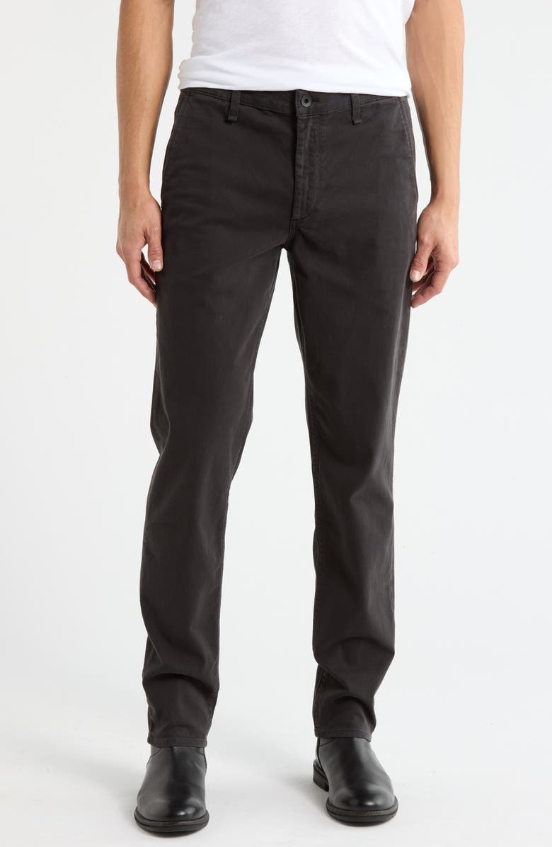 rag & bone Classic Cotton Twill Chino Pants, Main, color, Black
