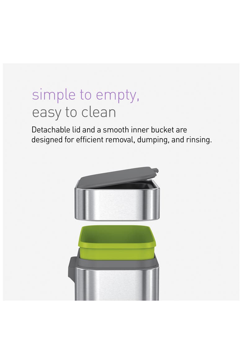 4L compost caddy, Alternate, color, BRUSHED STAINLESS STEEL