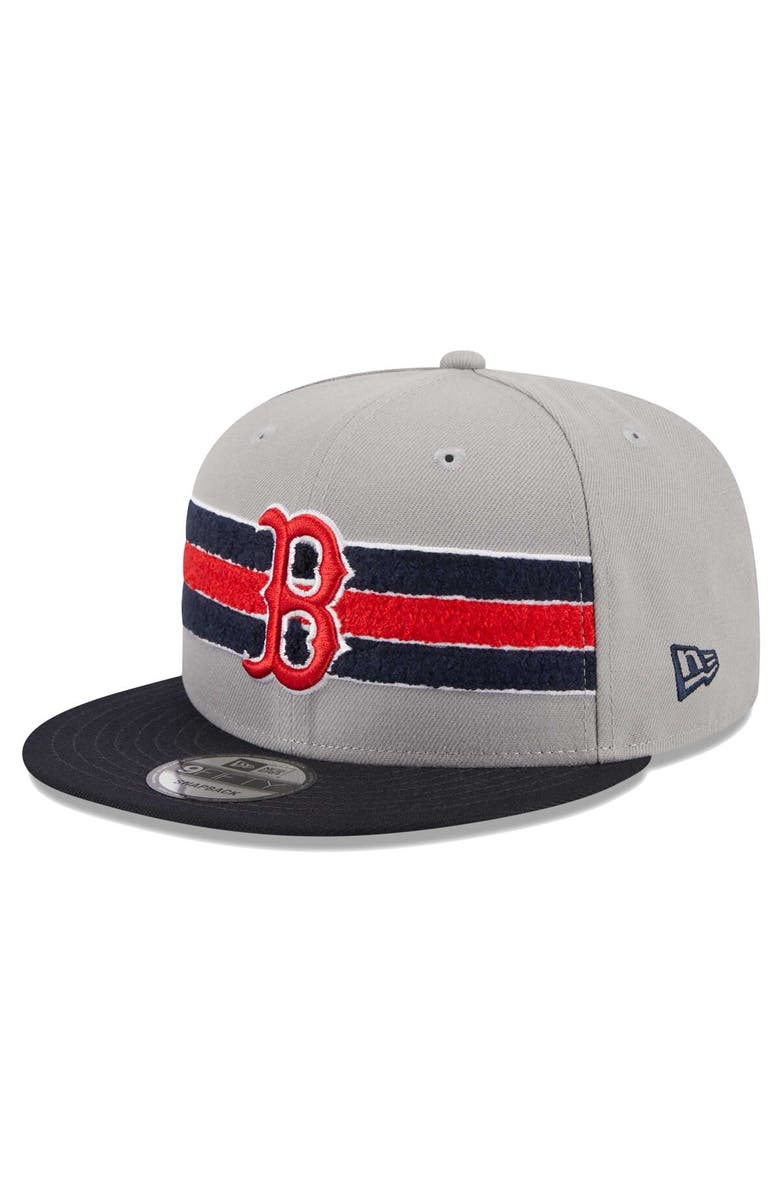 New Era Men's New Era Gray/Navy Boston Red Sox Band 9FIFTY Snapback Hat, Main, color, Gray