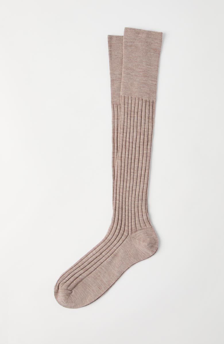 Brunello Cucinelli Ribbed socks, Alternate, color, Hazelnut