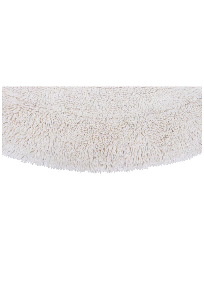 Woolable Arctic Circle Round Washable Wool Rug, Alternate, color, SHEEP WHITE