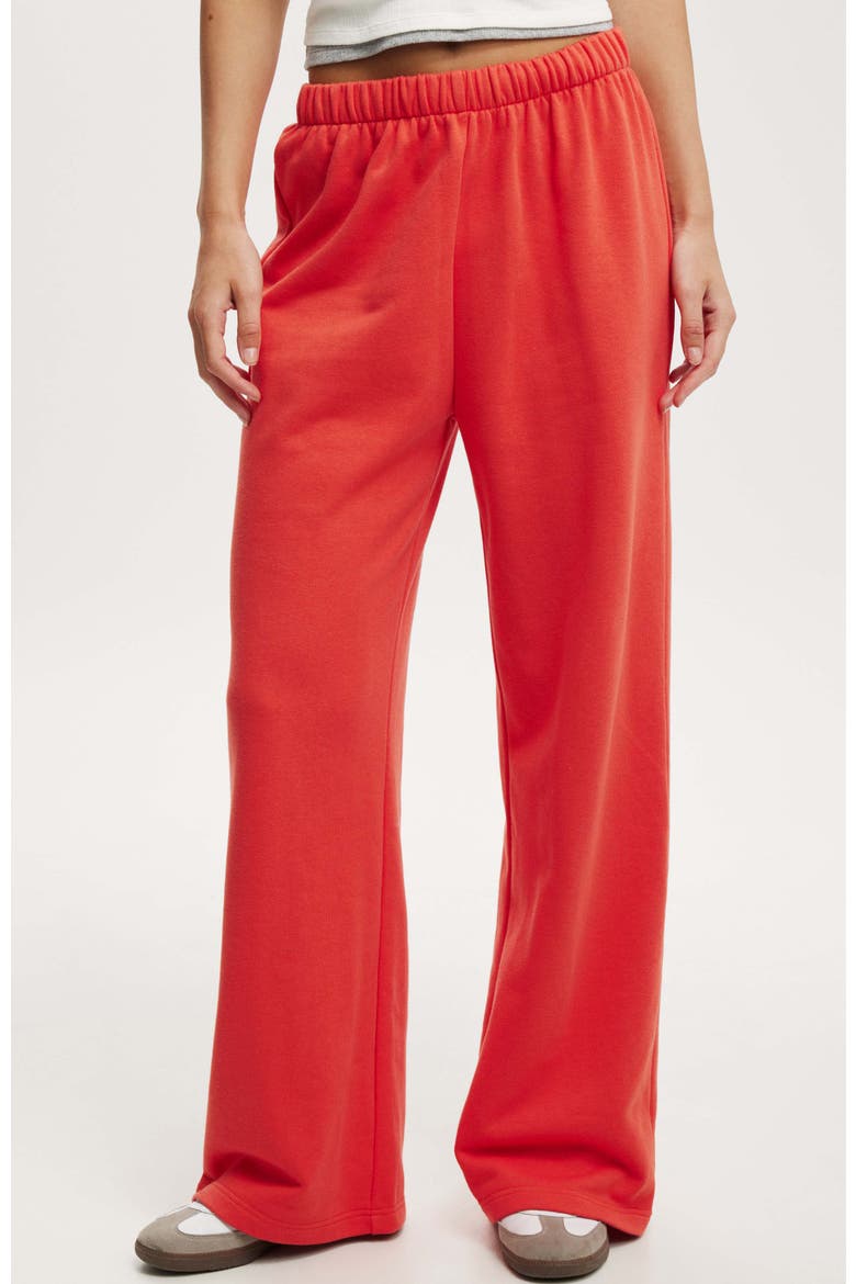 Women's Classic Fleece Wide Leg Sweatpant, Alternate, color, Vermillion