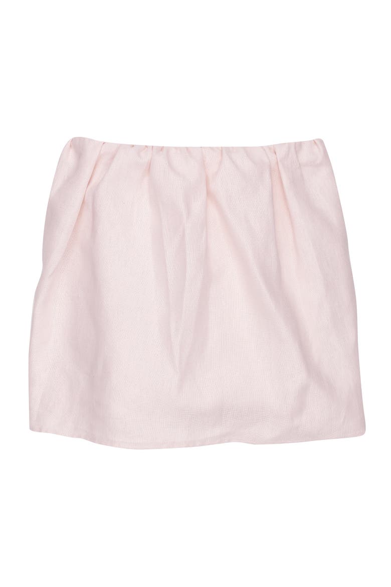 Floral Garden Linen Shirred Crib Skirt/Dust Ruffle, Alternate, color, Pink