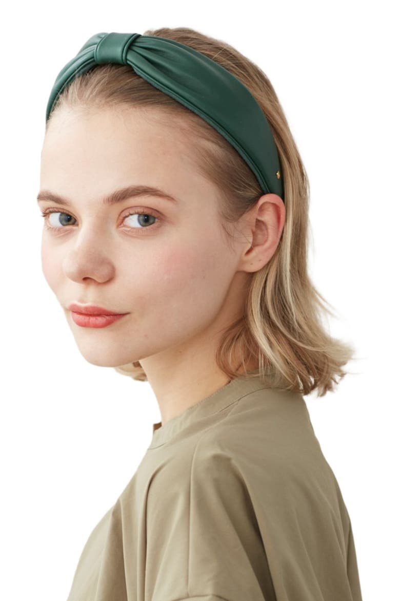 Leather headband, Alternate, color, Green