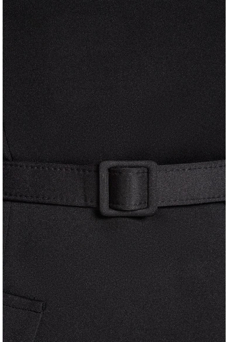 Belted Sheath Minidress, Alternate, color, BLACK