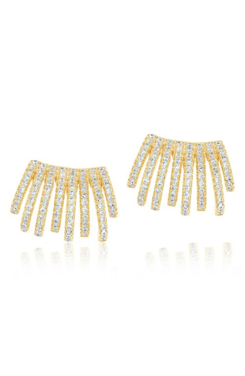 Shymi Cubic Zirconia Huggies In Gold
