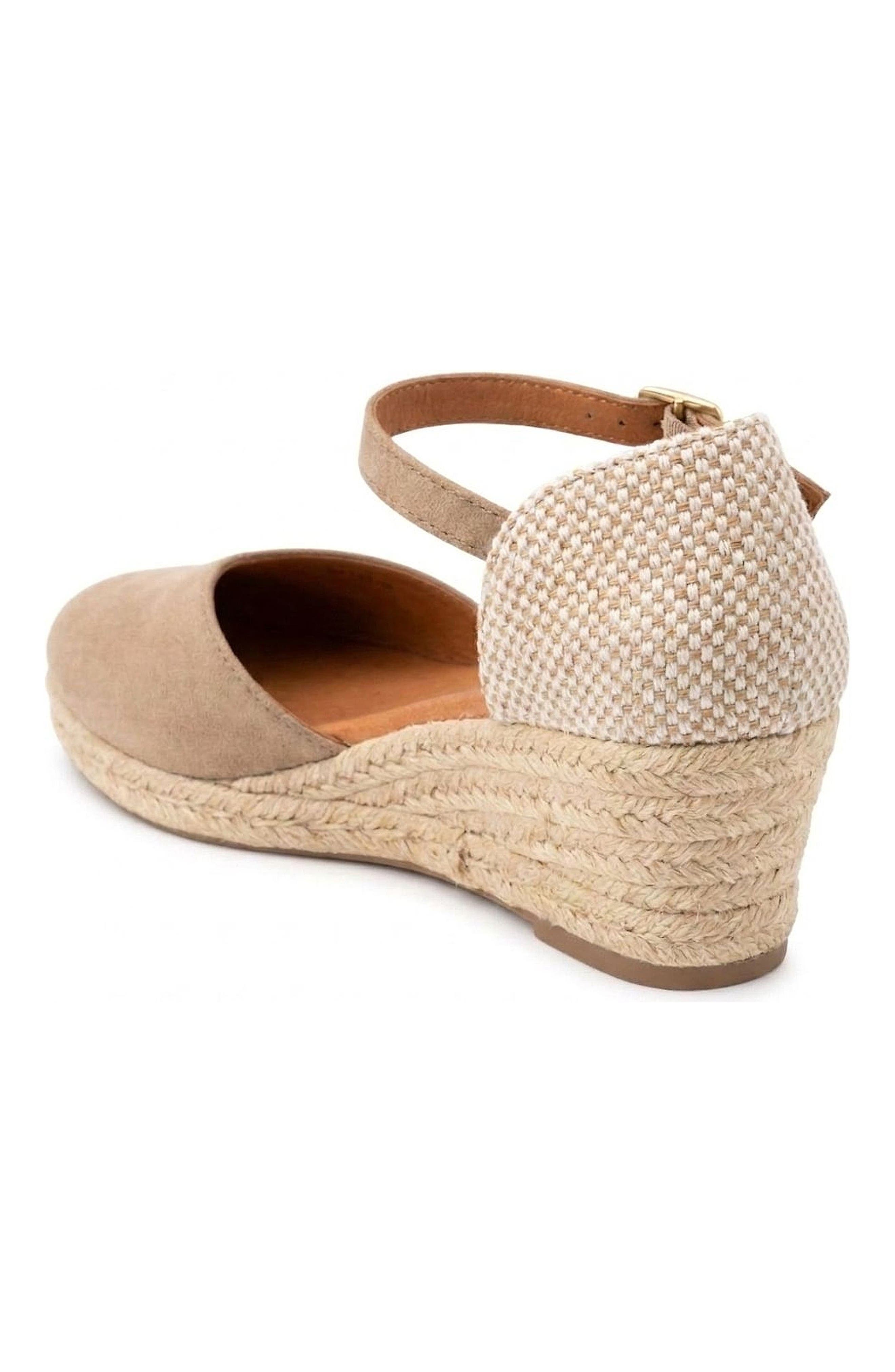 Jimena Small-Strap Taupe Espadrille, Alternate, color, Camel