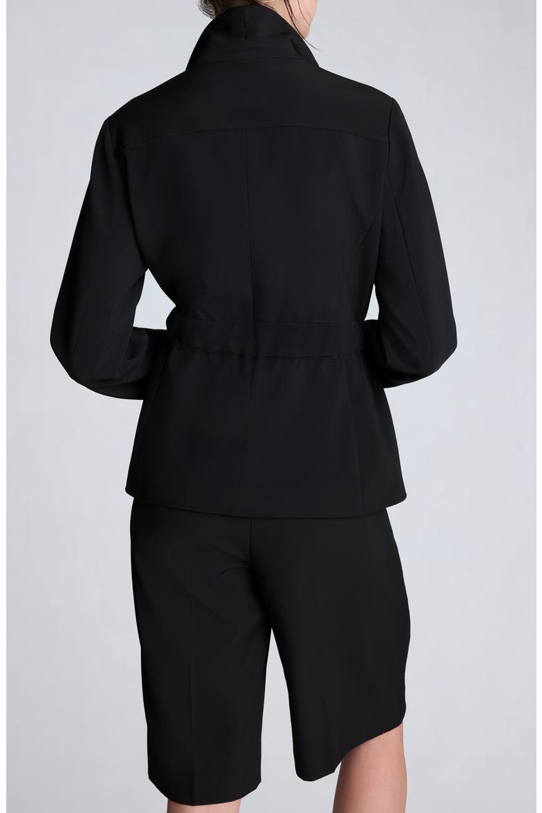 Vision Belted Stretch Twill Jacket, Alternate, color, BLACK