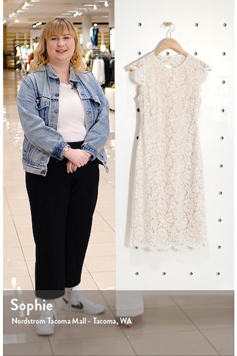 Cap Sleeve Lace Sheath Dress video