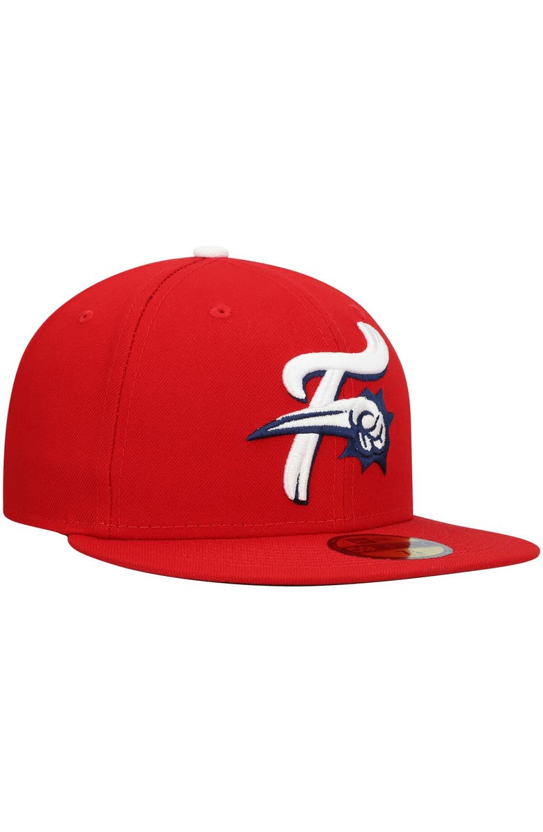 New Era Men's New Era Red Reading Phillies Authentic Collection Team Home 59FIFTY Fitted Hat, Alternate, color,