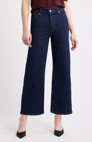 FRAME Le Slim Palazzo High Waist Crop Wide Leg Jeans