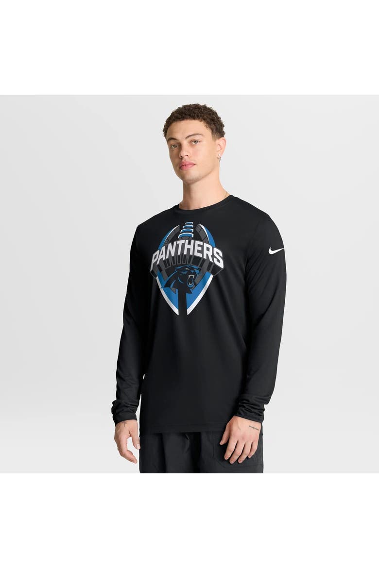 Men's Nike Black Carolina Panthers Primetime Legend Icon Performance Long Sleeve T-Shirt, Main, color, Black