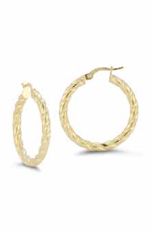 Ember Fine Jewelry 14K Yellow Gold Twisted Hoop Earrings