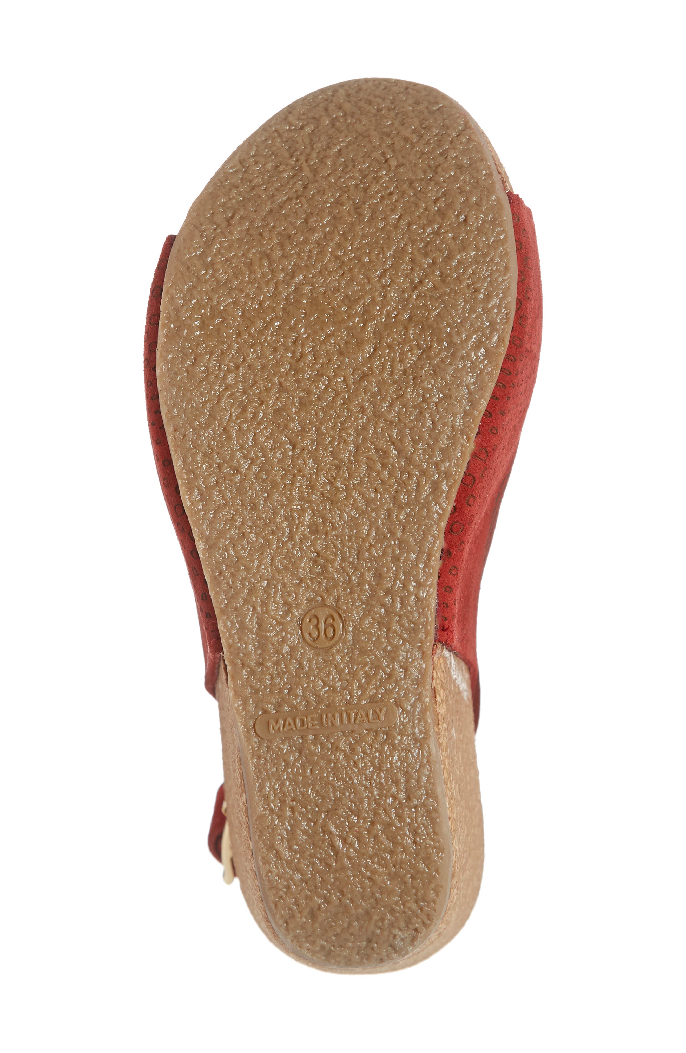 Savona Wedge Sandal, Alternate, color, RED SUEDE