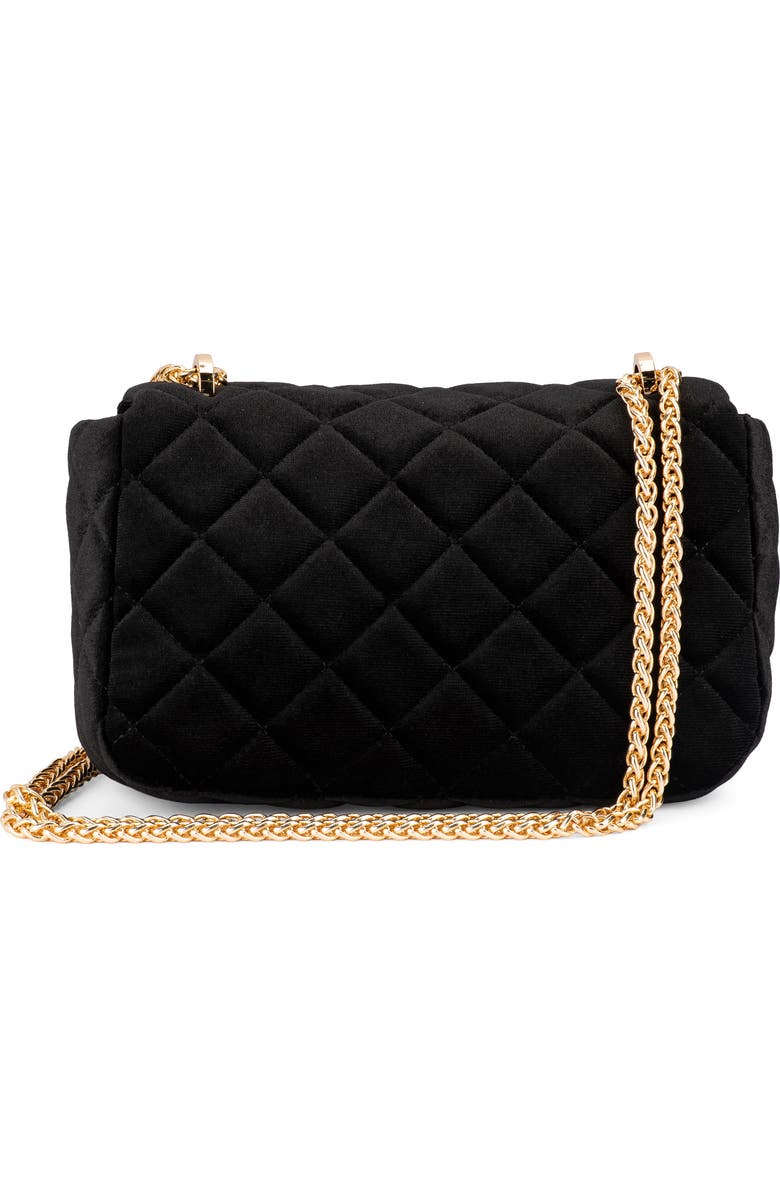 Olga Berg Helen Quilted Velvet Convertible Shoulder Bag, Alternate, color,