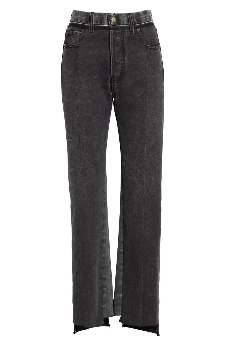 Maison Margiela Straight Leg Step Hem Jeans, Alternate, color,