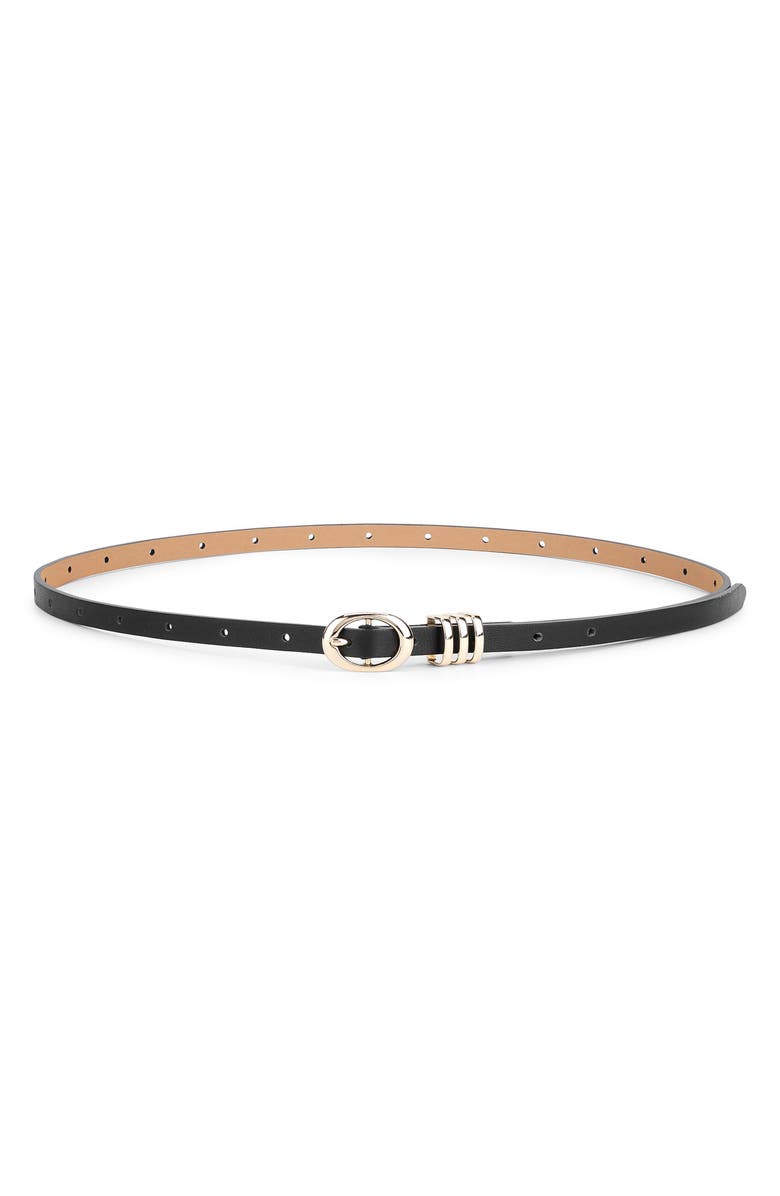Ettika Triple Keeper Belt, Main, color, Black