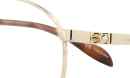 Alexander Mcqueen Mcqueen 52mm Round Optical Glasses In Gold