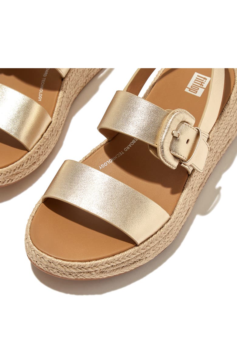FitFlop F-Mode Espadrille Sandal, Alternate, color, Platino