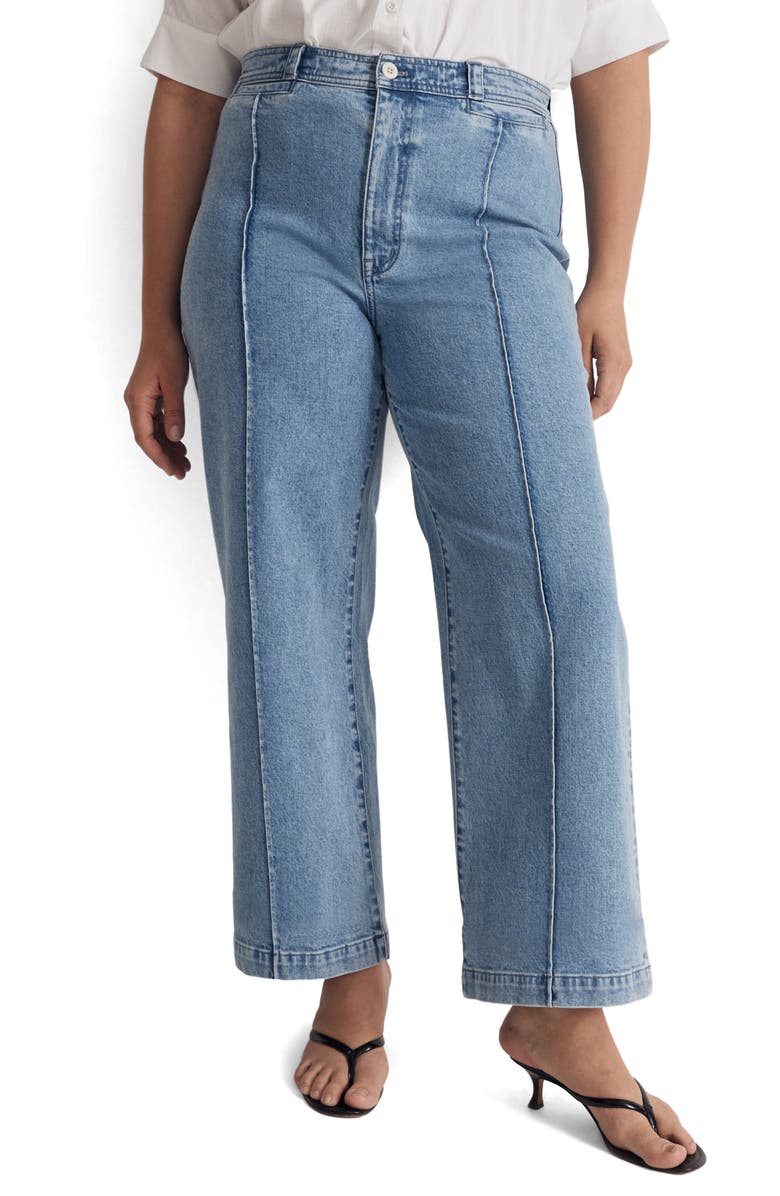 Madewell The Perfect Vintage Pintuck High Waist Wide Leg Jeans, Alternate, color,