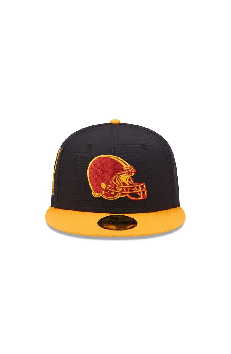 New Era Men's New Era Navy/Gold Cleveland Browns 60th Anniversary 59FIFTY Fitted Hat, Alternate, color, Navy