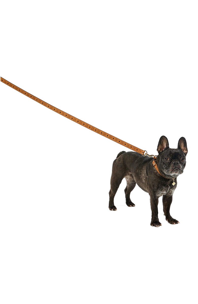 MCM Pet Leash in Monogram Print Leather, Alternate, color, 