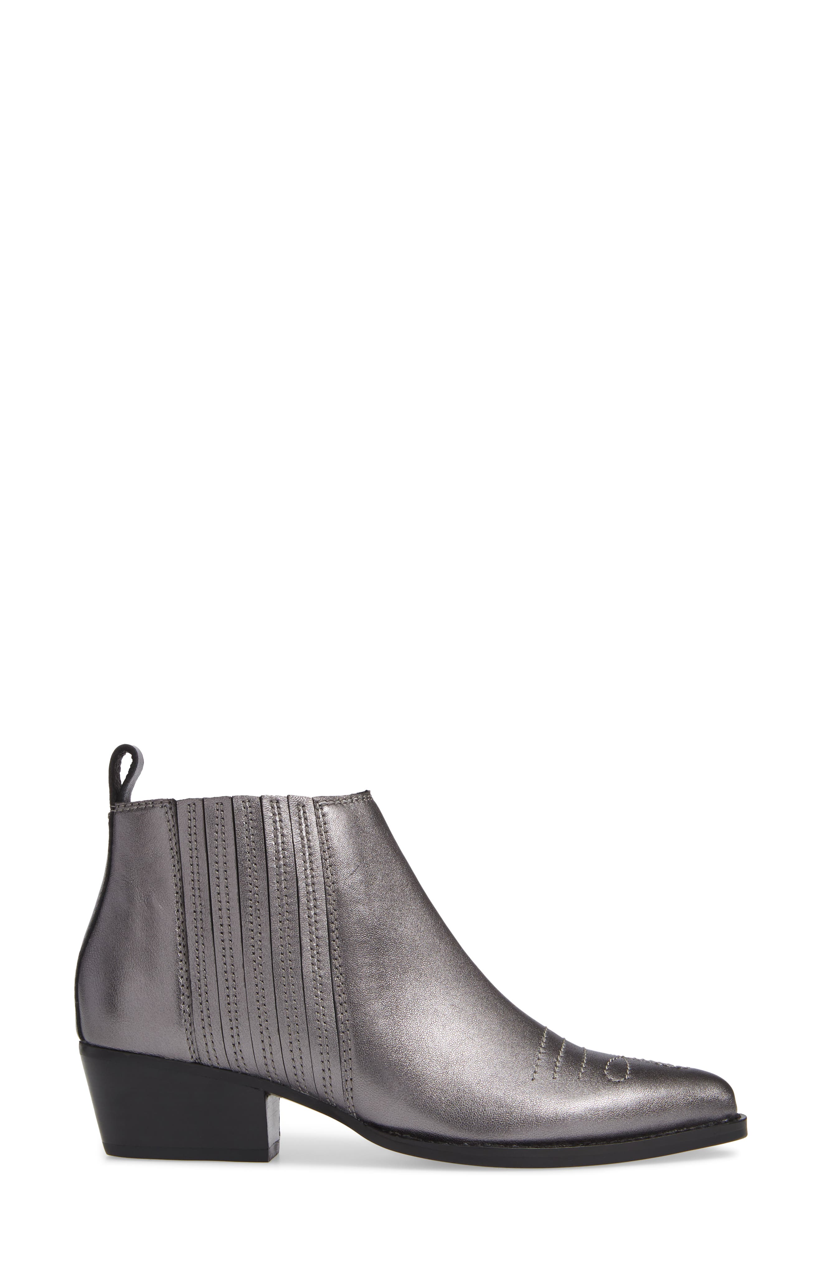 Texas Bootie, Alternate, color, GUNMETAL LEATHER