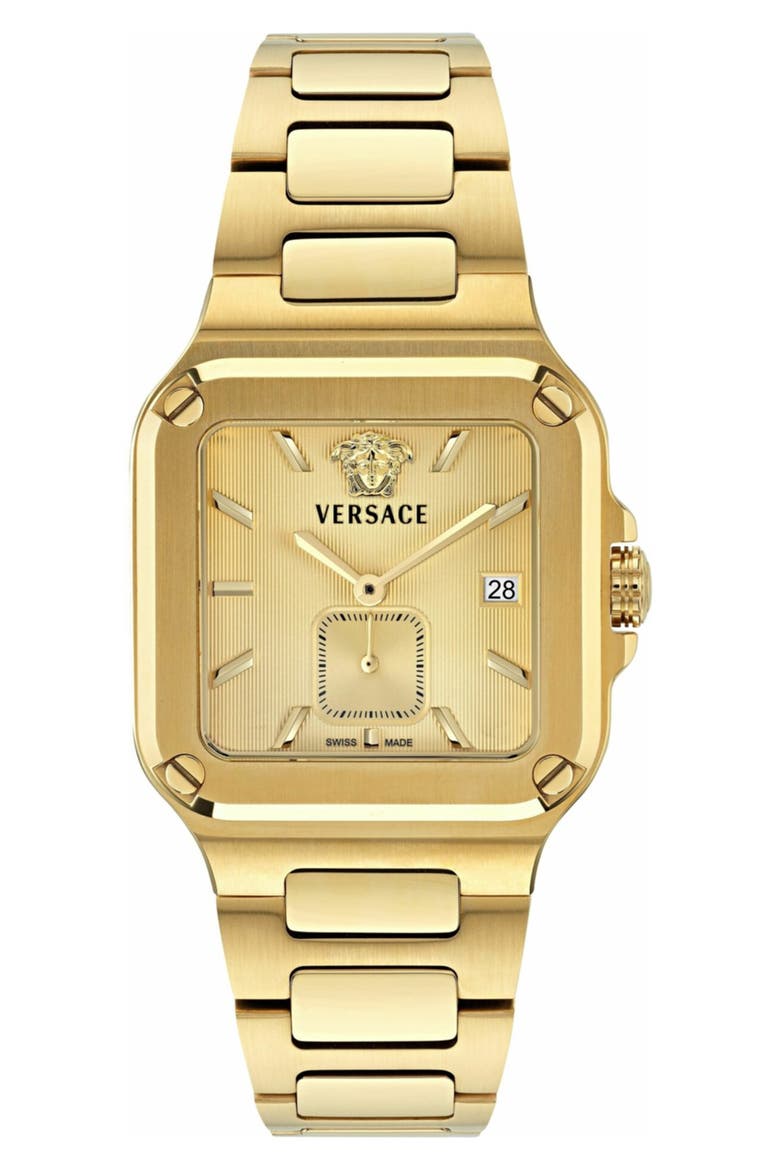 Greca Edge Bracelet Watch, 38mm x 49mm, Main, color, IP YELLOW GOLD